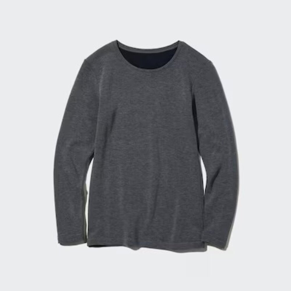 Uniqlo HEATTECH Ultra Warm T-Shirt - Dark Gray - Size S